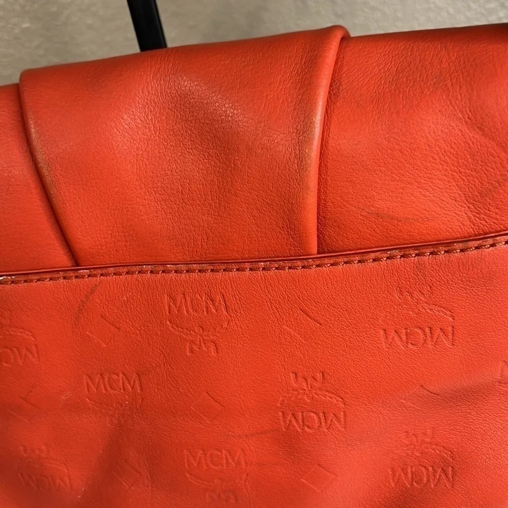 MCM Orange Leather Bag